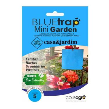 Imagem de Armadilha Adesiva Azul Captura Insetos Blue Trap Mini Garden 05 un Col