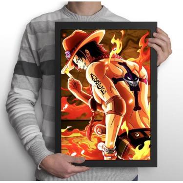 Imagem de Quadro Anime One Piece - Personagem Ace (Tamanho A3) - Shimai