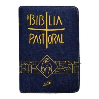 Imagem de Bíblia Sagrada Pastoral Média Zíper Jeans - PAULUS