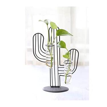 Imagem de U5GAAALPPQ9 Vaso decorativo decoração linhas de vaso minimalista abstrato vaso de ferro seco vasos de flores secas ornamentos de flores nórdicas vaso de flores (cor: B2) (B2) (B2)