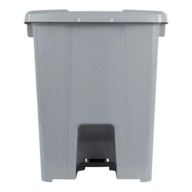 Imagem de Cesto Plástico Quadrado Com Pedal Plástico 30l Cinza - jsn