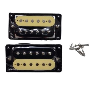 Imagem de Captador Guitarra Humbucker Cerâmico Zebra Kit com 2 Hook