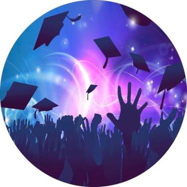 Imagem de Painel de Lona Redondo Formatura Formandos Festa Luzes - Fabrika de Fe