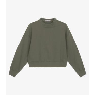 Imagem de Blusão Cropped Manga Longa Moletom Básico Endless Verde, GG, Verde