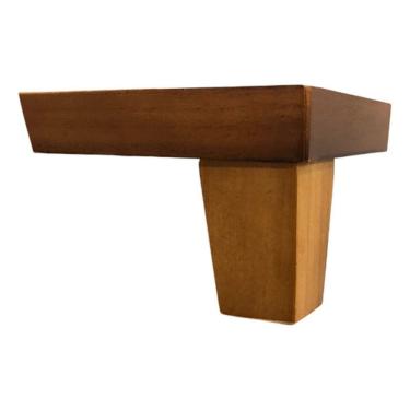 Imagem de Kit C/ 4 Pés Cantoneira Pirâmide 10cm Altura Madeira Maciça Caramelo