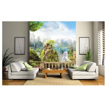 Imagem de Papel De Parede Paisagem Digital Cachoeira 3D Dav34