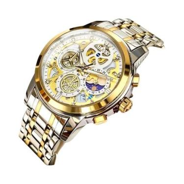 Imagem de Relógio De Pulso Masculino De Luxo À Prova d'Água OLEVS 9947 Estilo Es