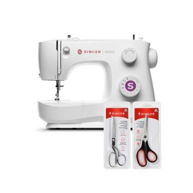 Imagem de Kit Máquina de Costura M2505 + Tesoura 7" Tecido e Tesoura Multiuso Preta