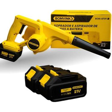 Imagem de Soprador Profissional Sem Fio Bivolt 2 Baterias Aspirador Portatil - R