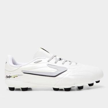 Imagem de Chuteira Campo Topper Maestro Light Unissex, Branco, Verde, 40