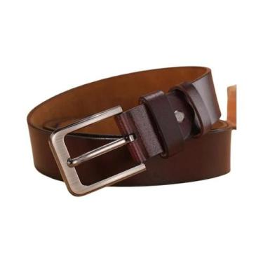 Imagem de Cinto De Couro Genuíno Masculino plus Size, Cinto De Cintura Com Fivel