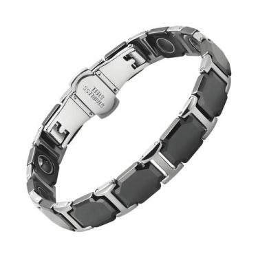 Imagem de Pulseira de cerâmica premium ARADOO com hematita magnética pulseira de