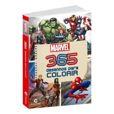 Imagem de Livro Para Colorir Com 365 Desenhos Marvel Heróis Vingadores - Congrat