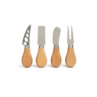 Imagem de Conjunto de Utensílios para Queijo Facas, Espátula e Garfo em Inox com