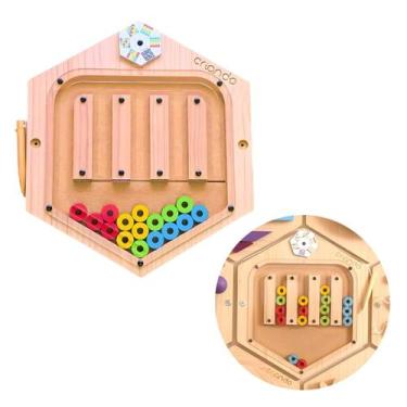 Imagem de Painel Sensorial Colmeia Lógico Brinquedos Educativos Infantil Inclusã