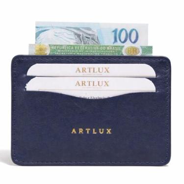 Imagem de Porta Cartão e CNH em Couro Artlux 3062 -, Azul Escuro