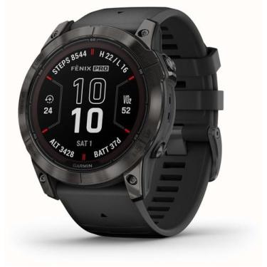 Imagem de Relógio Garmin Fenix 7X Pro Solar Safira Titânio Cinza Carbono com pul