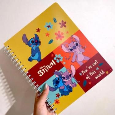 Imagem de Caderno Stitch Angel Capa Dura Grande 10 Matérias 160 Folhas - CULTURA