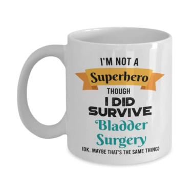 Imagem de Caneca Survivor de Cirurgia da Bexiga - Presente para Survivor de Bexiga - I'm Not a Superhero Though I Did Survive Bladder Surgery - Caneca de café de 325 ml