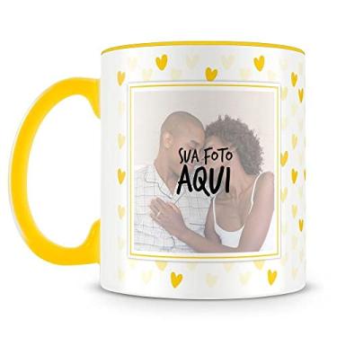 Imagem de Caneca Personalizada Corações - Amarelo (2 Fotos)