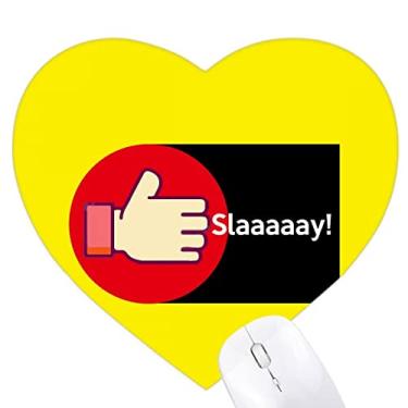 Imagem de Mousepad de coração Hip Hop Music Truly Praises And Respects Tapete de borracha para escritório