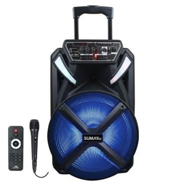 Imagem de Caixa de Som Amplificada Sumay X-Prime - 300w Bluetooth, Bateria Interna, Microfone com Fio