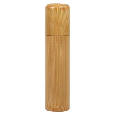Imagem de 1 peça redonda portátil feito à mão natural jarra de chá de bambu caixa recipiente recipiente para uso doméstico(2.5 * 12), Jarra de chá de bambu,