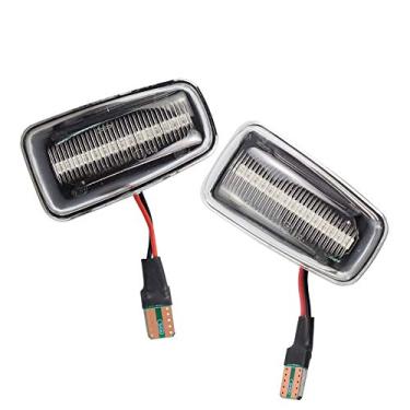 Imagem de Lente de fumaça LED dinâmico Marcador Lateral Repetidor Luz Indicadora para Fiat Scudo Combinato Ulysse (Branco)