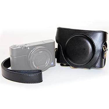 Imagem de Yunchao Acessórios para câmeras Saco de caso de câmera de couro pu retro pu com alça para Sony RX100 m3 / m4 / m5 Sacos de câmera