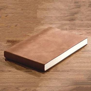 Imagem de Notebook B5 para anotações, marcadores de desenho, livro de grade de diário e bloco de notas de mapa mental diário para agenda de planejador de arte, marrom, governado