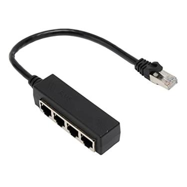 Imagem de ASHATA Cabo divisor Ethernet RJ45, 8 pinos RJ45 1 macho para 4 x fêmea cabo adaptador divisor LAN Ethernet