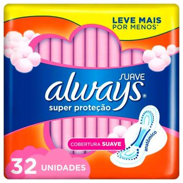 Imagem de Absorvente Always Super Proteção Cobertura Suave - 32 Unidades
