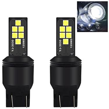Imagem de SOCAL-LED 7440 7443 Lâmpada de pisca LED branco avançada 3030 SMD brilhante colorida DRL lâmpada de freio lanterna traseira de estacionamento, pacote de 2