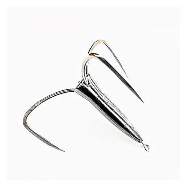 Imagem de Anzóis de pesca Três ganchos de âncora, carpa de prata, gancho de montagem de chumbo, ponta de faca de fundo anti-pendurado com gancho de ancoragem de chumbo gancho de lança 10 pcs Acessórios de pesca