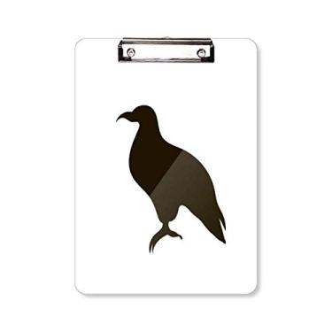 Imagem de Placa de suporte para bloco de anotações de animais fofos, águia preta, A4