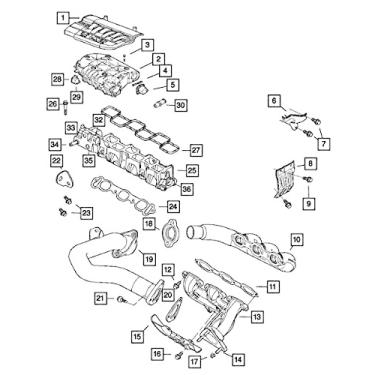 Imagem de Mopar Porca de escape OEM 6506619aa