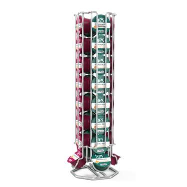 Imagem de Porta-Cápsulas Giratório Cromado Para 32 Cápsulas - TRES Por Três Corações