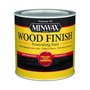Imagem de Minwax Acabamento de madeira 227644444, mancha preta verdadeira, meio litro