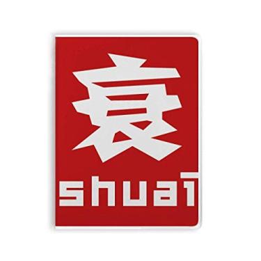 Imagem de Caderno de personagens chineses de declínio chinês, capa de goma