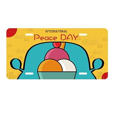 Imagem de DIYthinker Placa de licença de sorvete doce crocante chocolate decoração de carro dia da paz