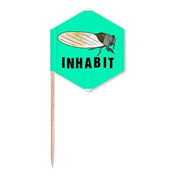 Imagem de Inhabit Cicada Allemada Neviifolia Bandeiras de palito, palitos de cupcake, festa comemoração