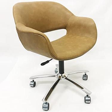 Imagem de Poltrona Escritório Eduarda cor Caramelo com regulagem de altura - Poltronas do Sul
