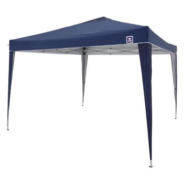 Imagem de Tenda Gazebo Alumínio Dobrável 3mx3m Poliéster Azul Bel