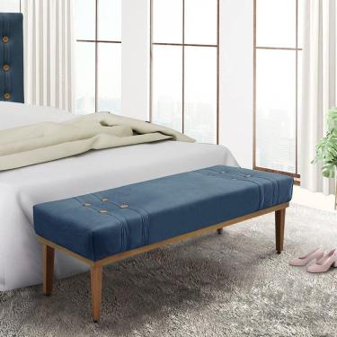 Imagem de Calçadeira Recamier Queen Gênova Spezzia Decor Azul Marinho