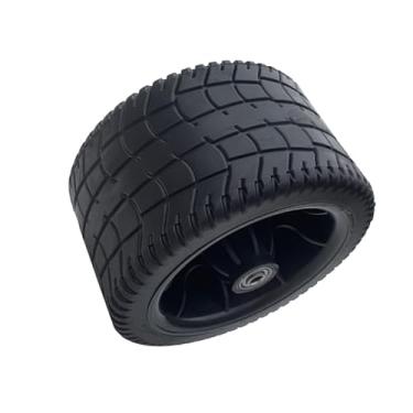 Imagem de ＫＬＫＣＭＳ Roda de carrinho de vagão de 4 polegadas de largura PP pneus acessório à prova de punção diâmetro 16 cm para carrinho de praia