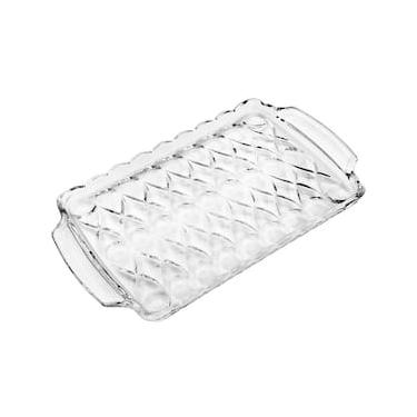 Imagem de Bandeja Retangular Wolff Mesa com Alça em Cristal 35 cm