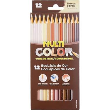 Imagem de EcoLápis de Cor Multicolor,Tons de Pele, Caixa com 12 Cores