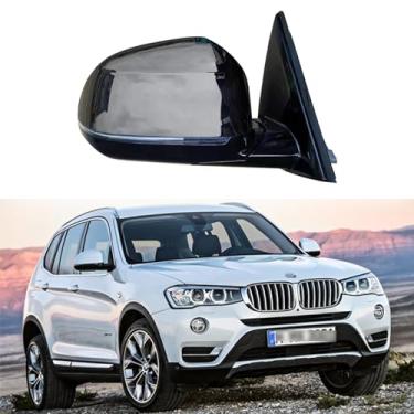 Imagem de Espelho de porta lateral de carro adequado para BMW X3 F25 BMW X3 2012-2016 acessórios conjunto de espelho retrovisor espelho lateral do passageiro aquecimento dobrável elétrico