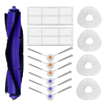 Imagem de Substituição para acessórios Narwal Freo: Peças de substituição para aspirador de pó Narwal Freo Robot 1 escova principal 4 escovas laterais 2 filtros 4 esfregões (pacote com 11)