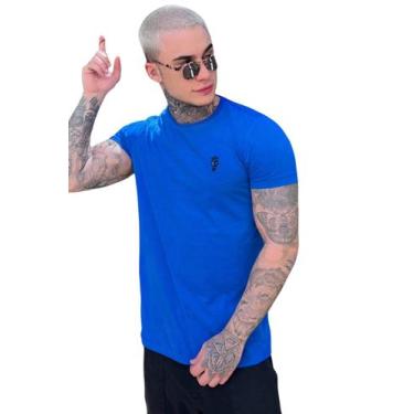 Imagem de Camiseta Domshay Slim Original Azul Bic Chá De Bebê Menino